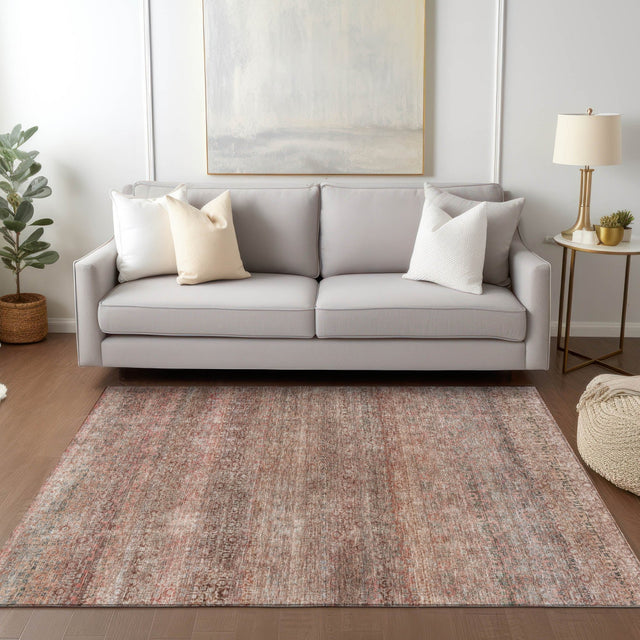 Dalyn Burano BU12 Coral Rug shown in a room