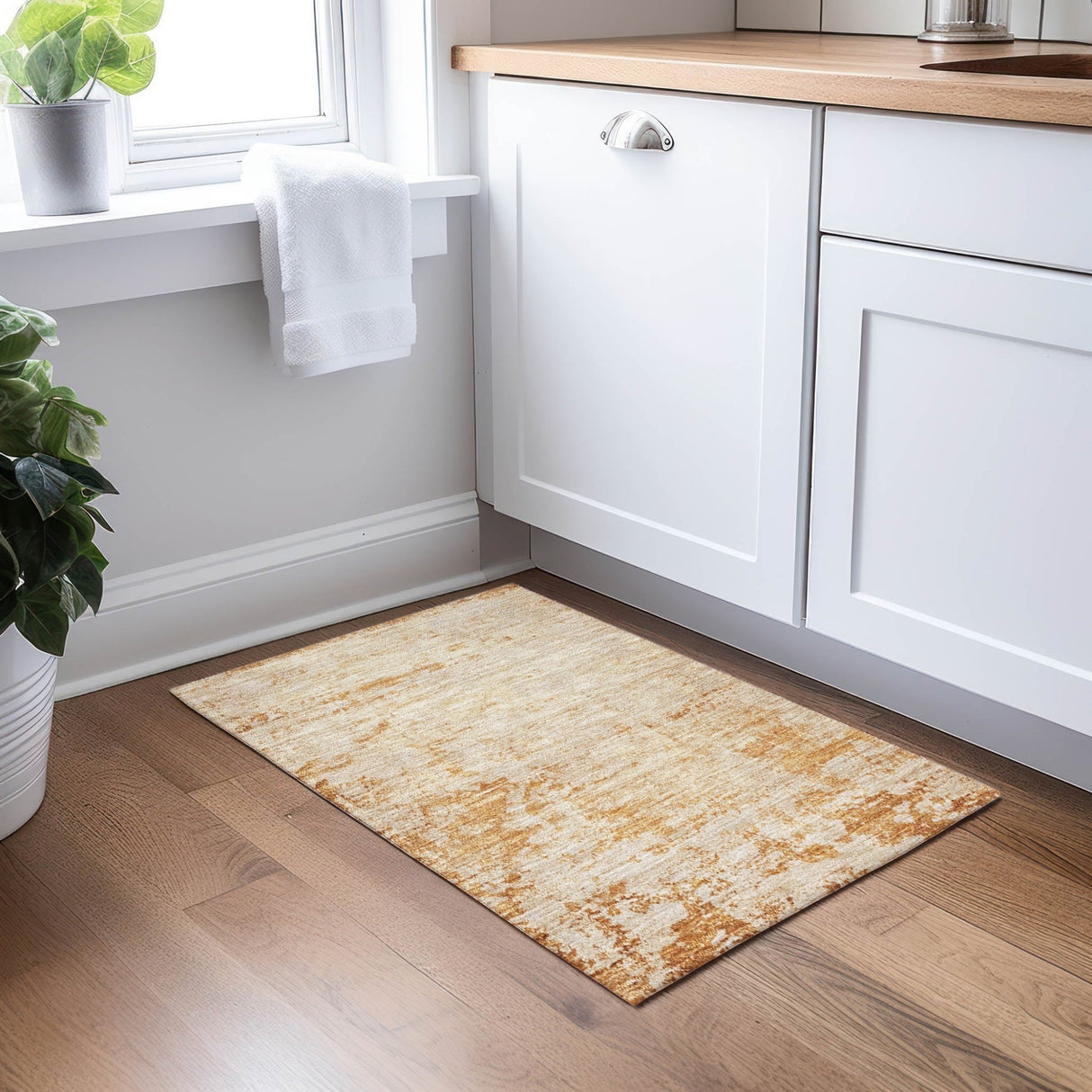 Dalyn Burano BU2 Copper Rug shown in a room