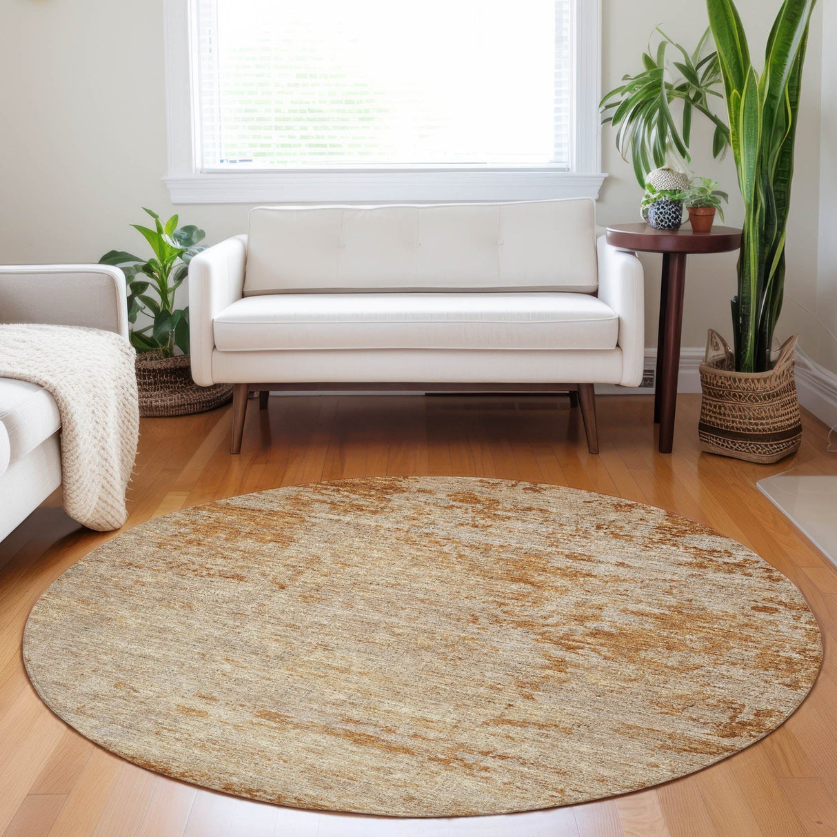 Dalyn Burano BU2 Copper Rug shown in a room