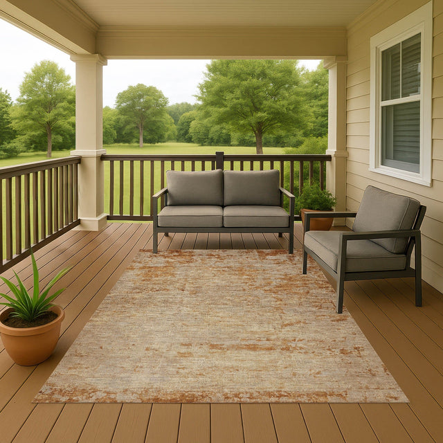 Dalyn Burano BU2 Copper Rug outdoor lifestyle image