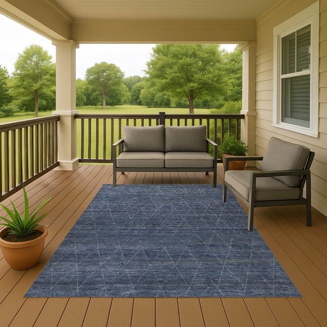 Dalyn Burano BU3 Navy Rug outdoor lifestyle image