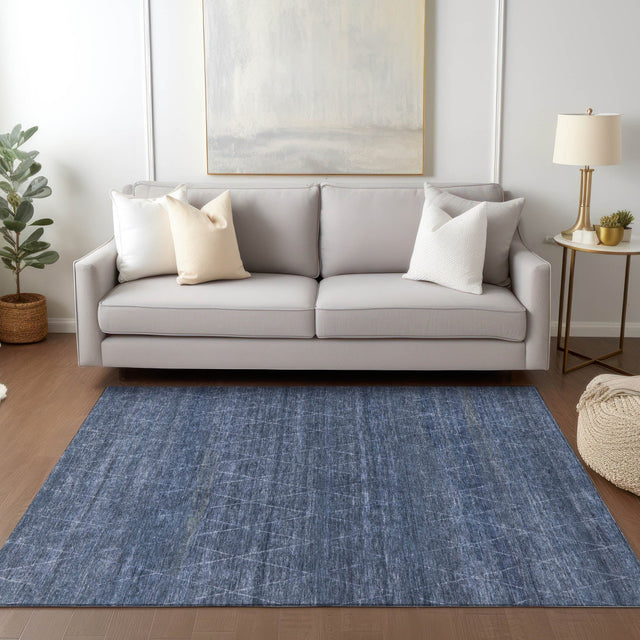 Dalyn Burano BU3 Navy Rug shown in a room