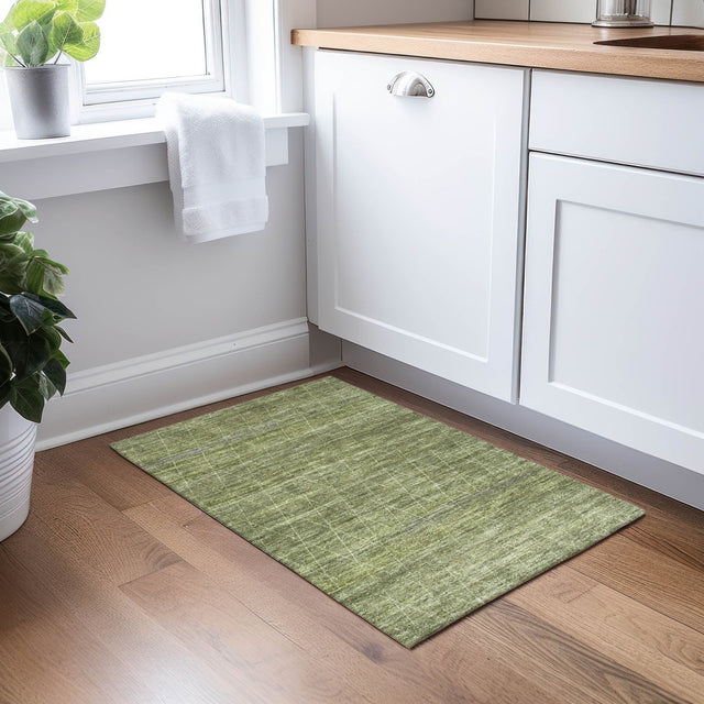 Dalyn Burano BU3 Olive Rug shown in a room