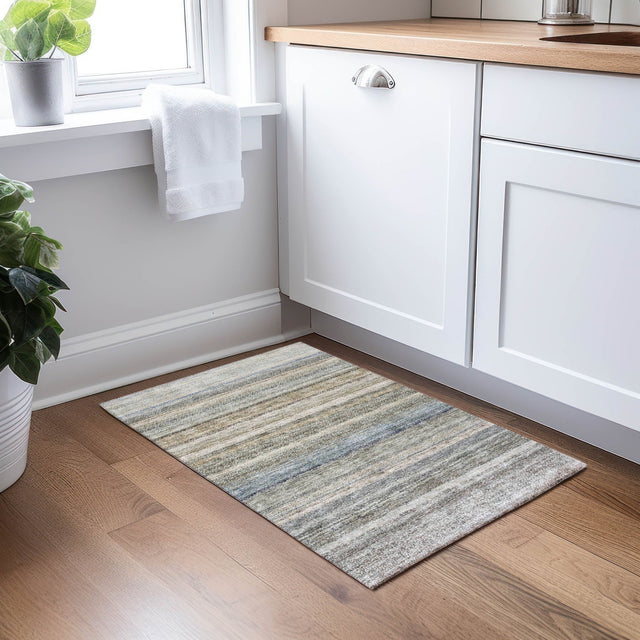 Dalyn Burano BU5 Taupe Rug shown in a room