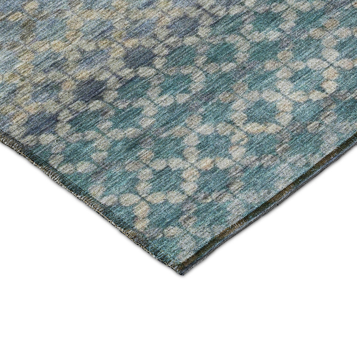 Dalyn Burano BU6 Blue Rug corner detail