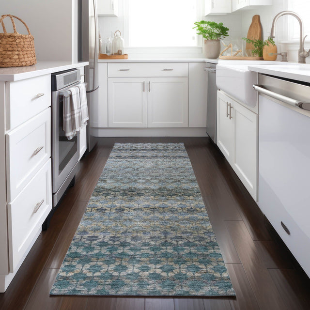 Dalyn Burano BU6 Blue Rug shown in a room