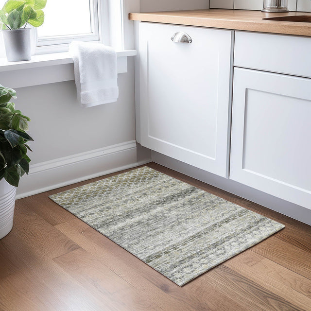 Dalyn Burano BU6 Pewter Rug shown in a room