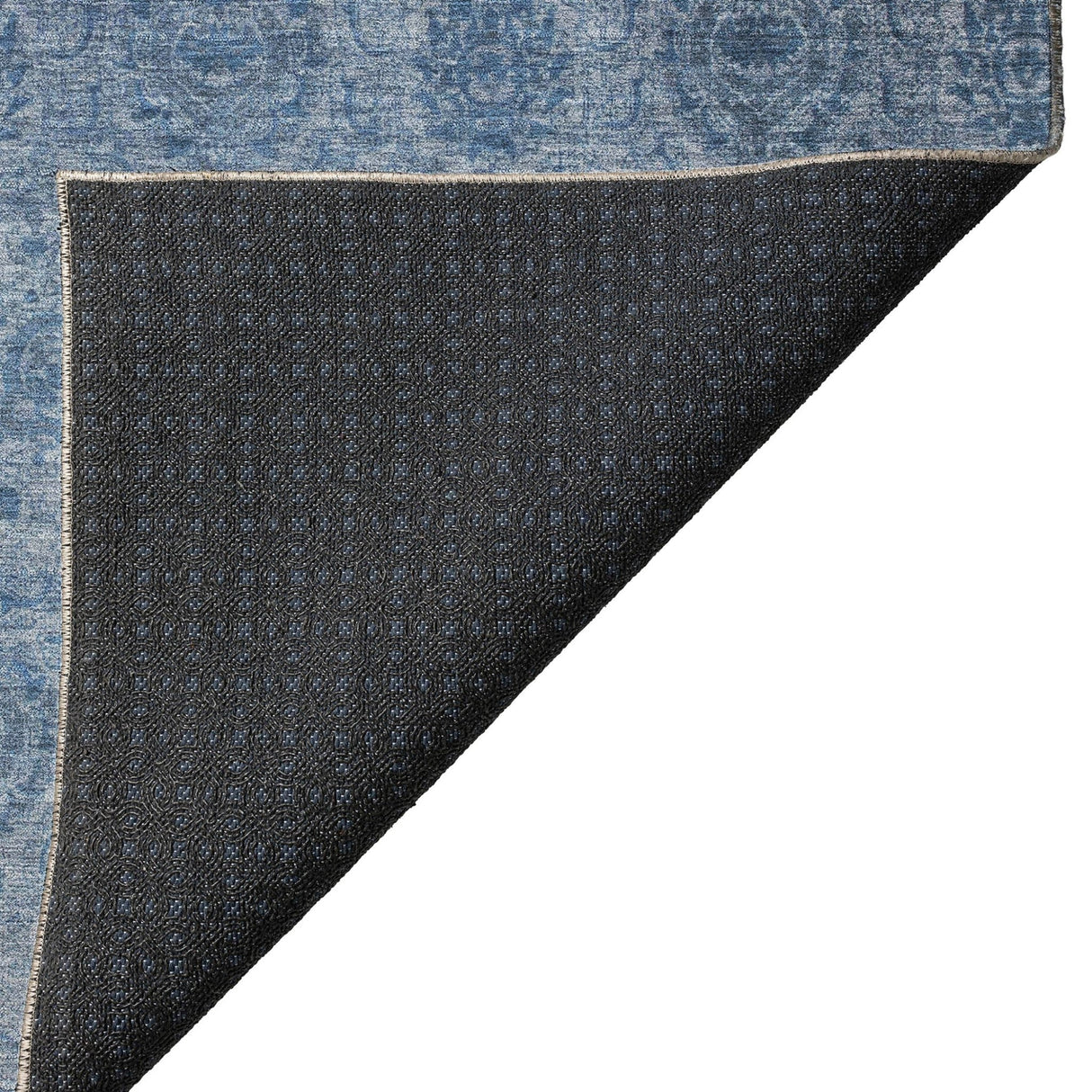Dalyn Burano BU8 Blue Rug backing detail