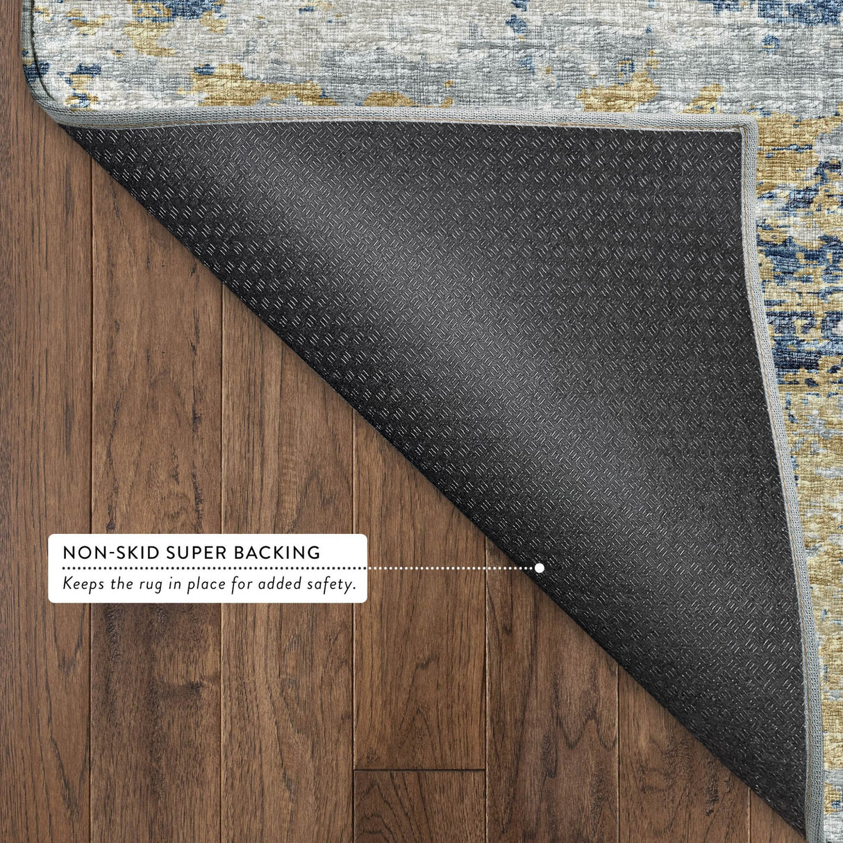Dalyn Camberly CM4 Navy Rug backing detail
