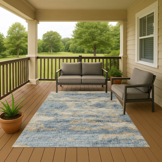 Dalyn Camberly CM6 Indigo Rug outdoor lifestyle image