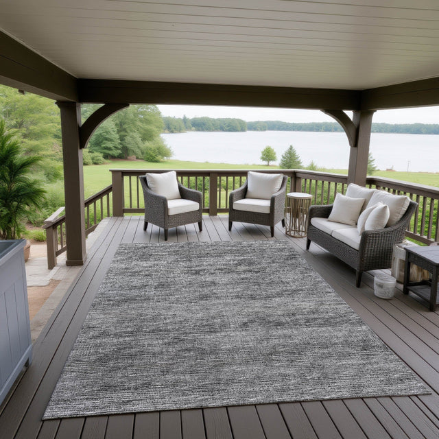 Dalyn Ciara CR1 Charcoal Rug outdoor lifestyle image