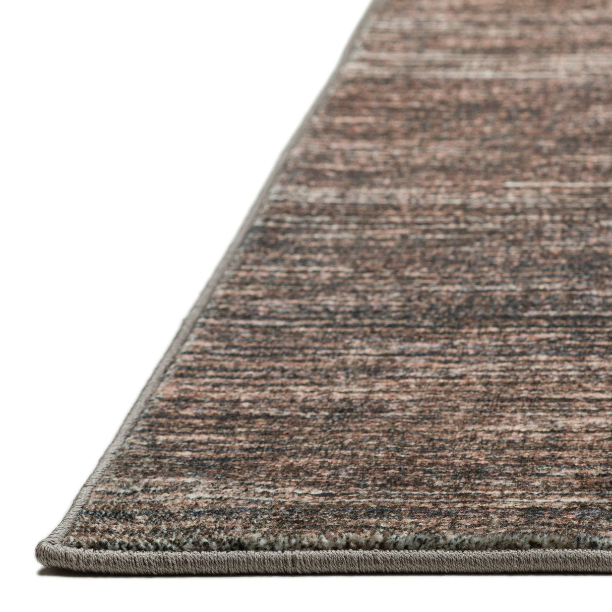 Dalyn Ciara CR1 Chocolate Rug finished edge detail