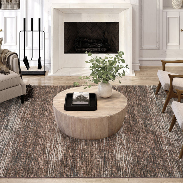Dalyn Ciara CR1 Chocolate Rug shown in a room