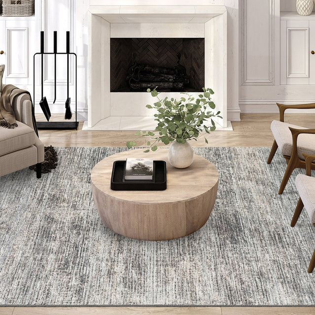 Dalyn Ciara CR1 Graphite Rug shown in a room