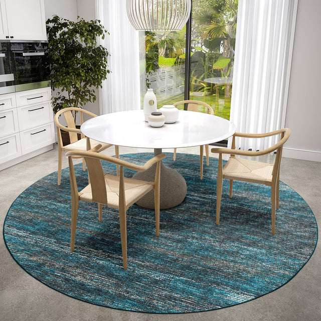 Dalyn Ciara CR1 Navy Rug shown in a room