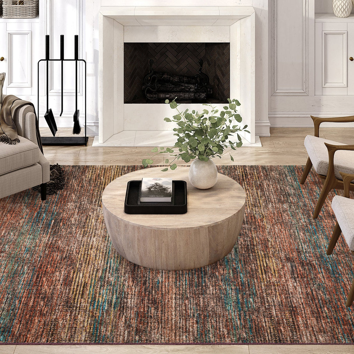 Dalyn Ciara CR1 Paprika Rug shown in a room