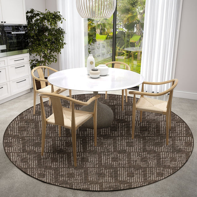 Dalyn Delano DA1 Chocolate Rug shown in a room
