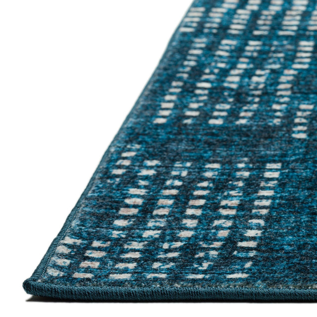 Dalyn Delano DA1 Navy Rug finished edge detail