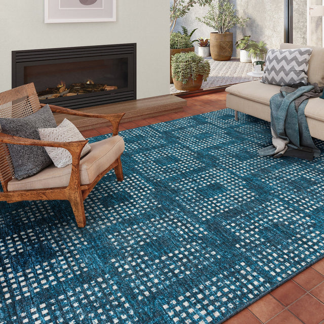 Dalyn Delano DA1 Navy Rug shown in a room
