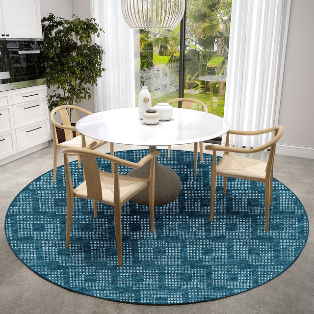 Dalyn Delano DA1 Navy Rug shown in a room