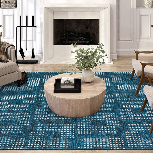 Dalyn Delano DA1 Navy Rug shown in a room