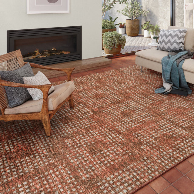 Dalyn Delano DA1 Paprika Rug shown in a room