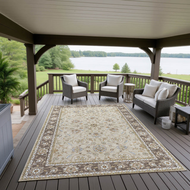 Dalyn Hatay HY1 Beige Rug outdoor lifestyle image