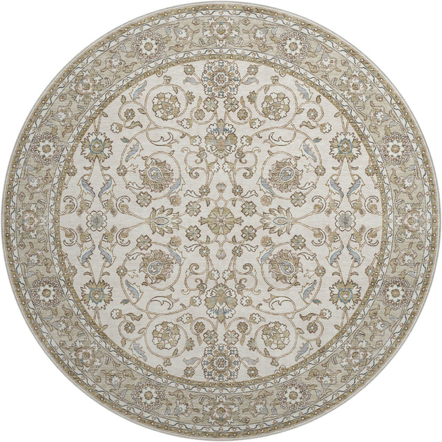 Dalyn Hatay HY1 Ivory Rug round rug