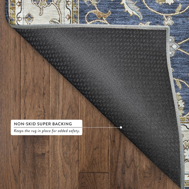 Dalyn Hatay HY1 Navy Rug backing detail