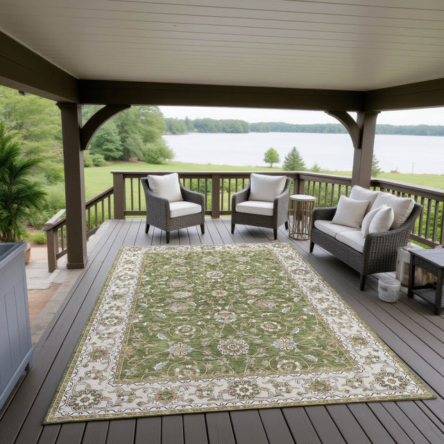 Dalyn Hatay HY1 Olive Rug outdoor lifestyle image