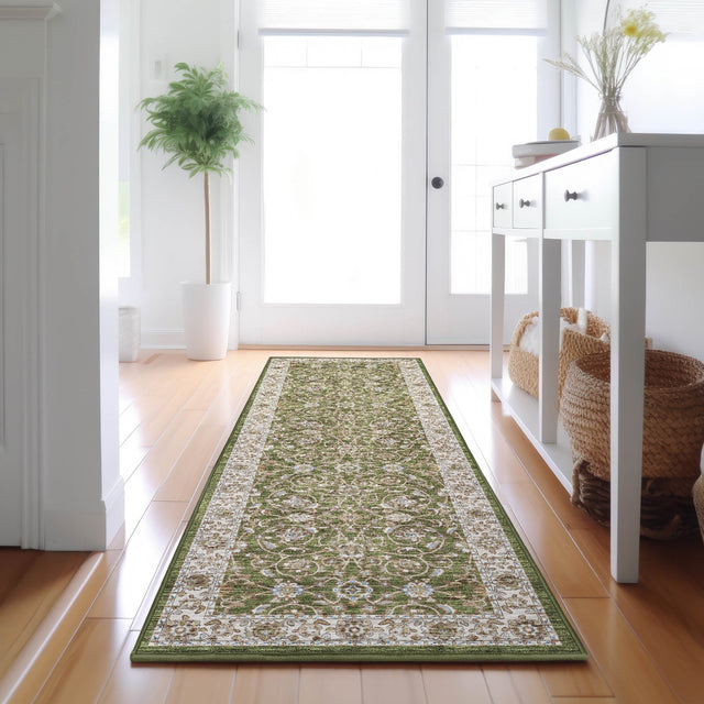 Dalyn Hatay HY1 Olive Rug shown in a room