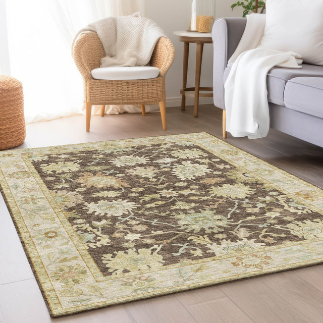 Dalyn Hatay HY2 Chocolate Rug shown in a room