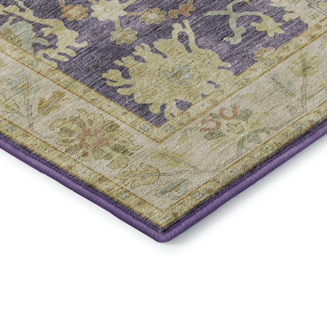 Dalyn Hatay HY2 Eggplant Rug corner detail