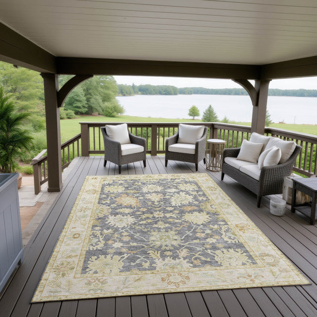 Dalyn Hatay HY2 Gray Rug outdoor lifestyle image