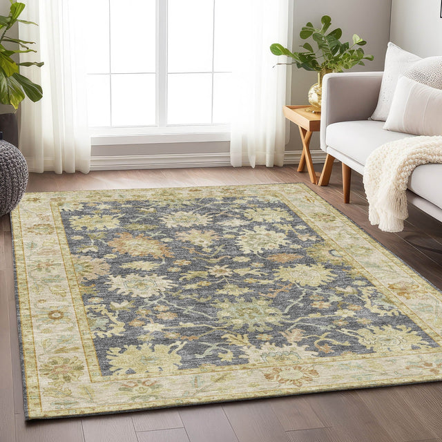 Dalyn Hatay HY2 Gray Rug shown in a room