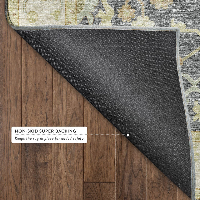 Dalyn Hatay HY2 Gray Rug backing detail