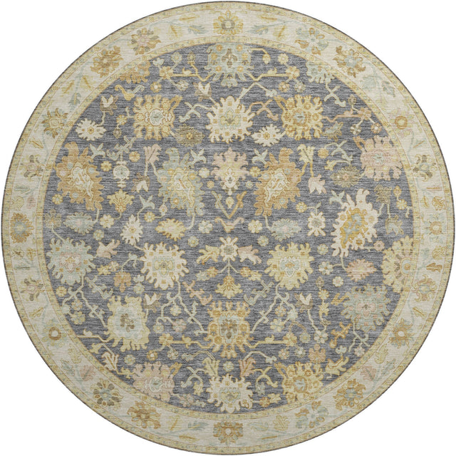 Dalyn Hatay HY2 Gray Rug round rug