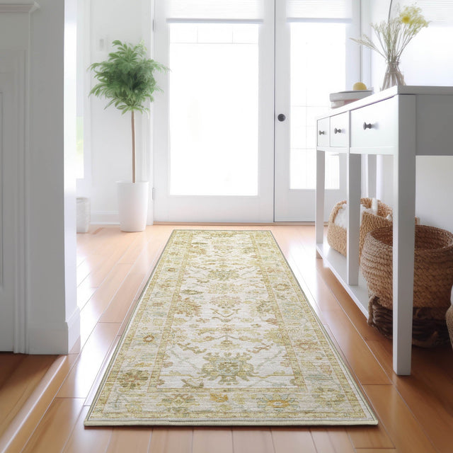 Dalyn Hatay HY2 Ivory Rug shown in a room