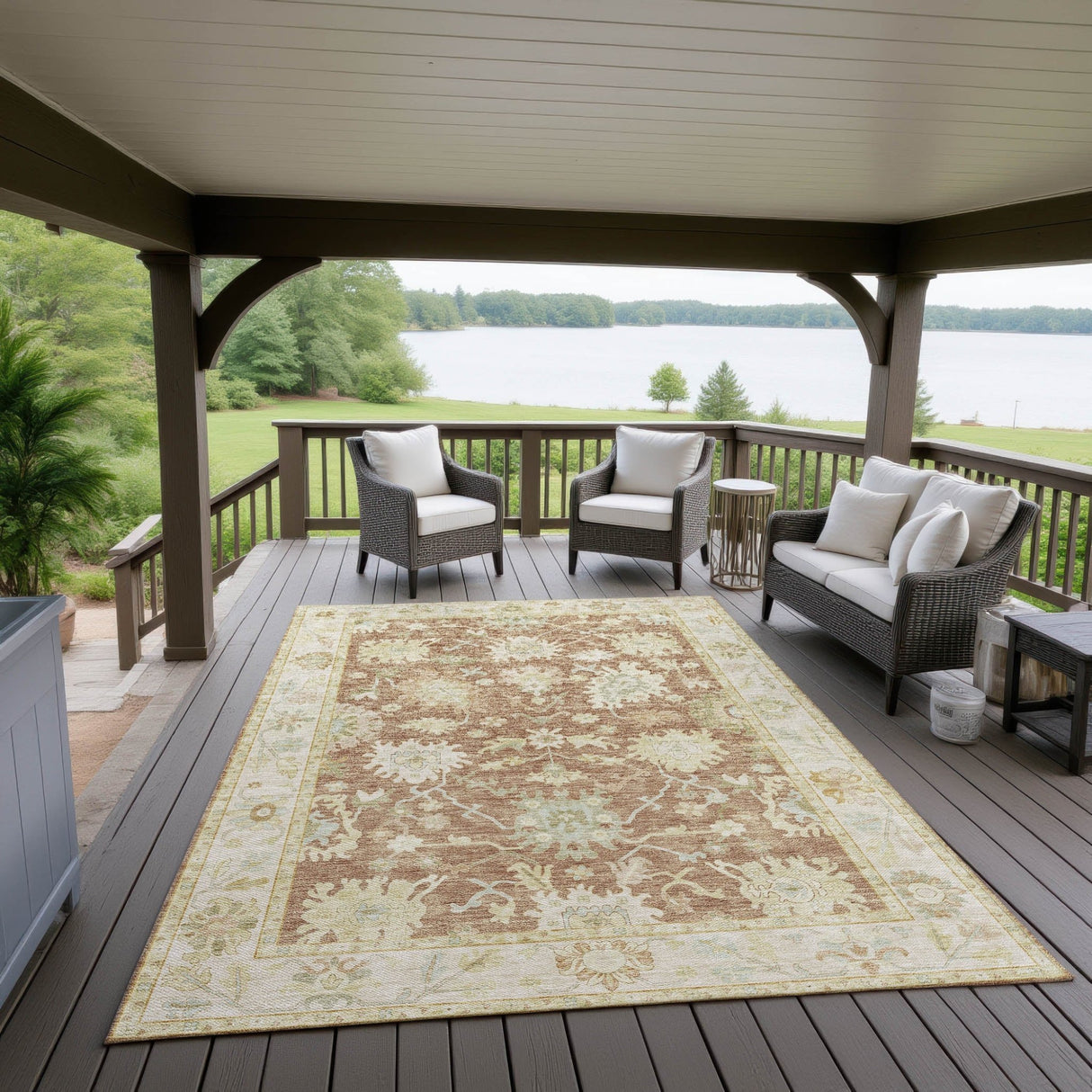 Dalyn Hatay HY2 Paprika Rug outdoor lifestyle image