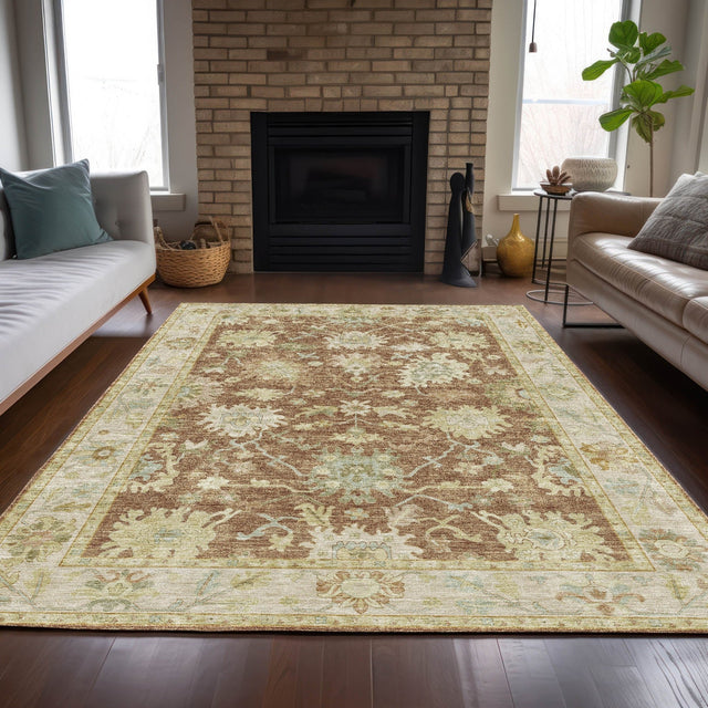 Dalyn Hatay HY2 Paprika Rug shown in a room