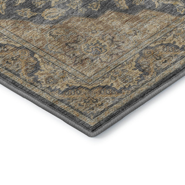 Dalyn Hatay HY3 Charcoal Rug corner detail