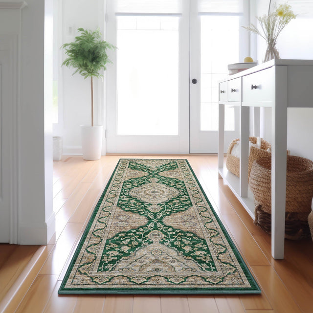 Dalyn Hatay HY3 Emerald Rug shown in a room