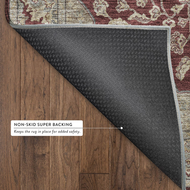 Dalyn Hatay HY3 Garnet Rug backing detail