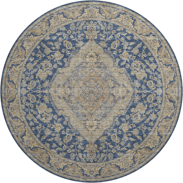 Dalyn Hatay HY3 Navy Rug round rug