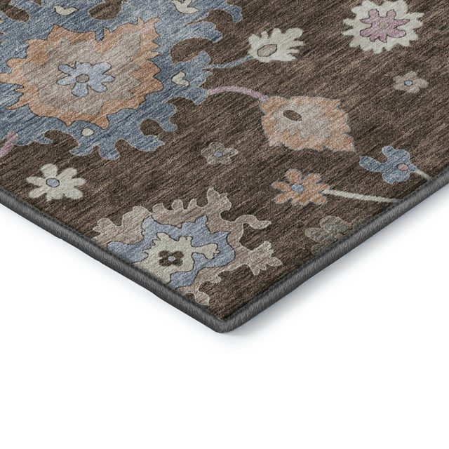 Dalyn Hatay HY4 Chocolate Rug corner detail