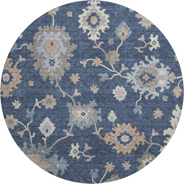 Dalyn Hatay HY4 Navy Rug round rug