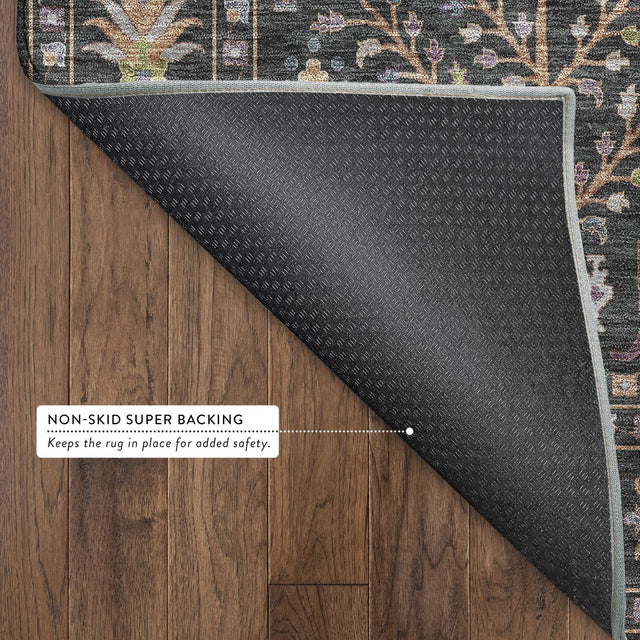 Dalyn Hatay HY5 Black Rug backing detail