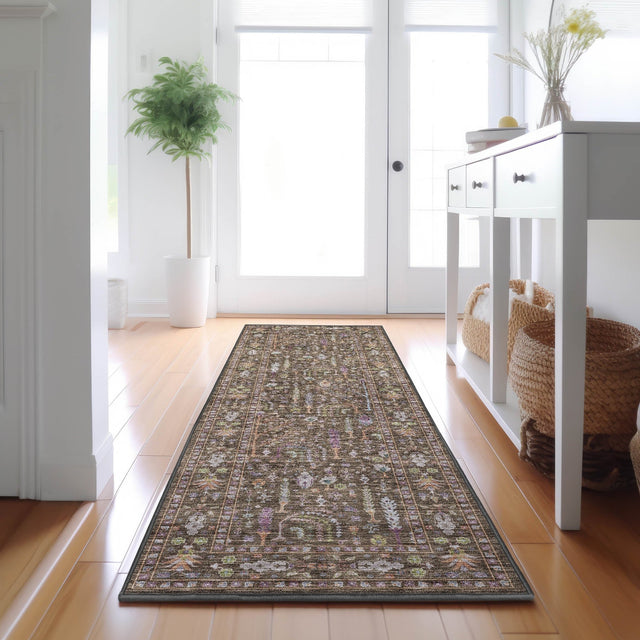 Dalyn Hatay HY5 Brown Rug shown in a room