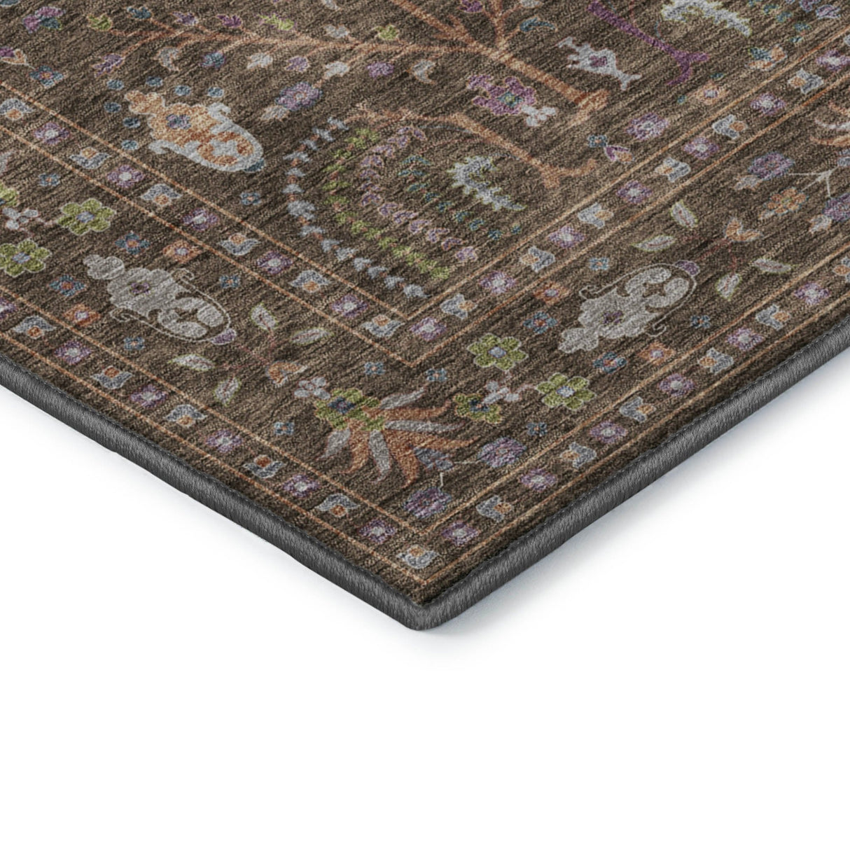 Dalyn Hatay HY5 Brown Rug corner detail