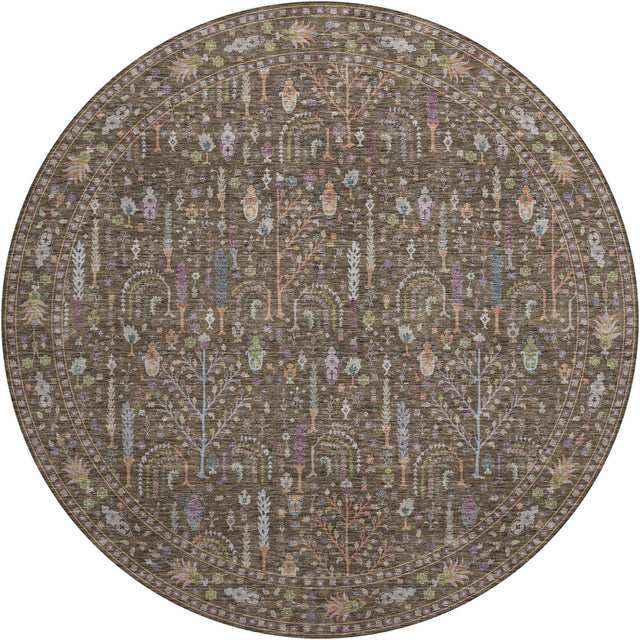Dalyn Hatay HY5 Brown Rug round rug